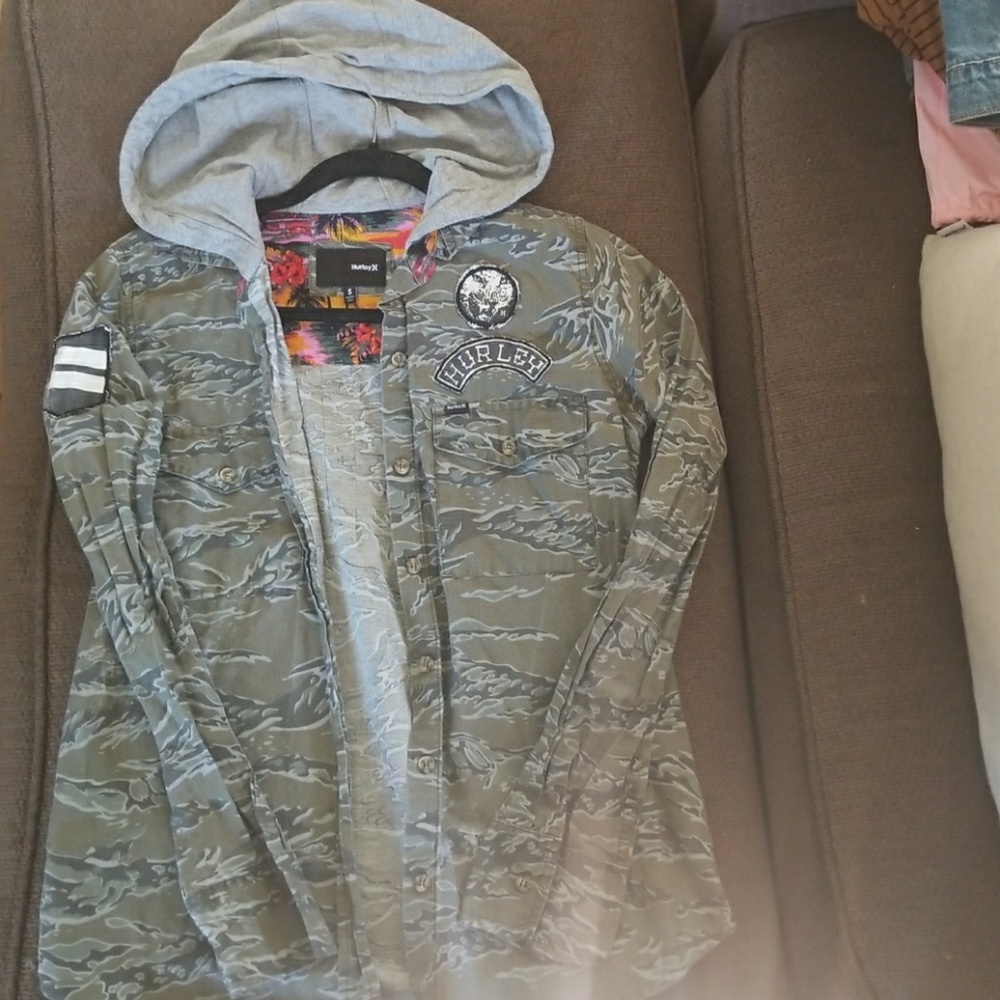Women's Hooded button down